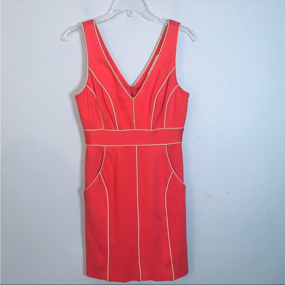 Elegant Coral Trina Turk Sleeveless Dress with Pockets!!